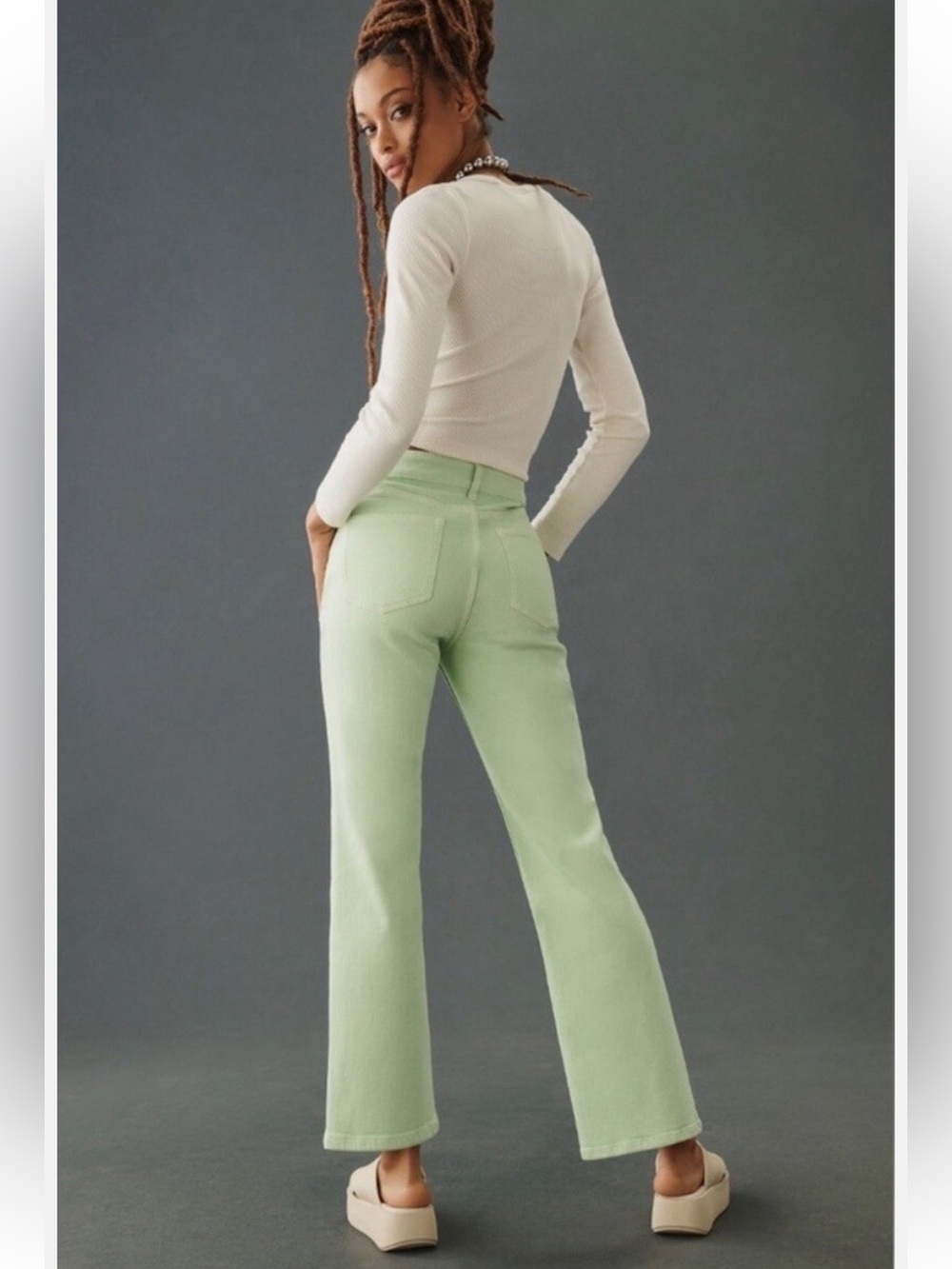Pilcro by Anthropologie “The Yaya” style in spring green denim Size 29 / 8 - Picture 11 of 12